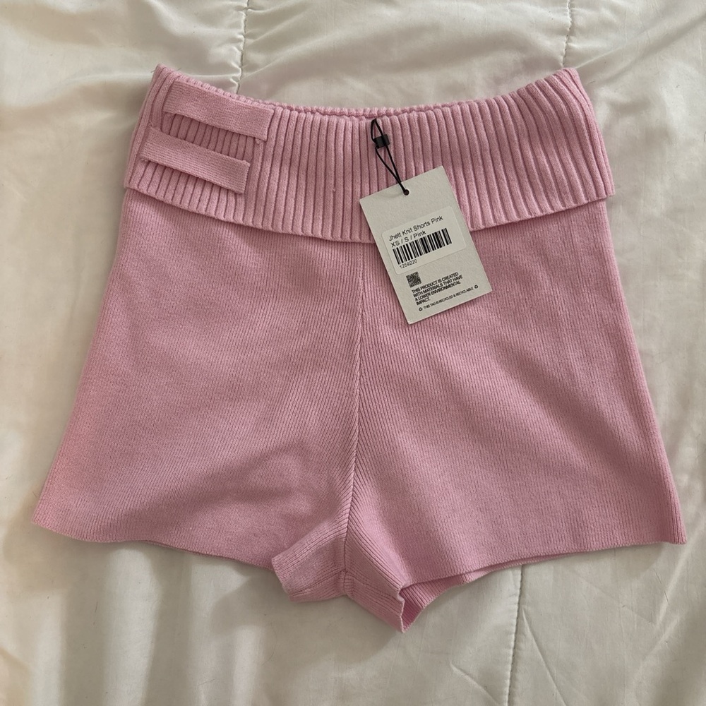 Princess Polly pink knit shorts